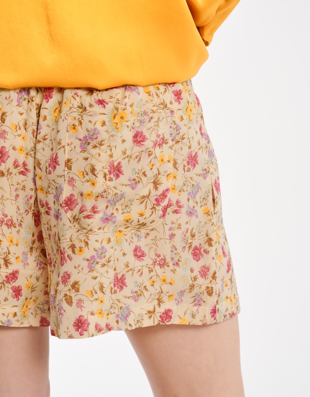 THE TALES - Florence Bloom Crepe Shorts