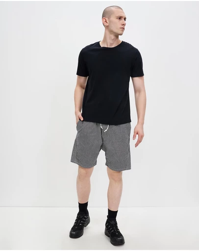 Surrounded By Ghosts - The Obsidian Denim Drawstring Shorts