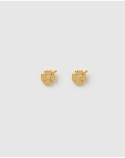Arms Of Eve - Four Leaf Clover Gold Studs