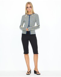 Dazie - Zadie Striped Knit Long Sleeve Cardigan