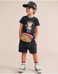 Huxbaby - Denim Knit Gusset Shorts - Babies-Kids