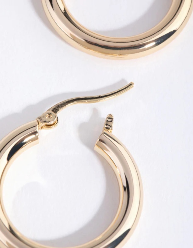 Lovisa - Gold Plated Medium Hoop Earrings