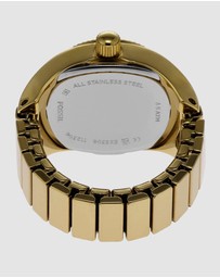 Fossil - Gold Tone Analogue Ring Watch