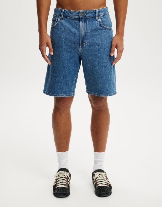 Cotton On - Loose Straight Denim Short
