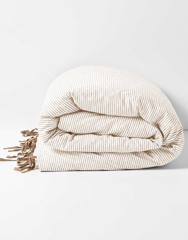Aura Home - Chambray Mini Stripe Quilt Cover
