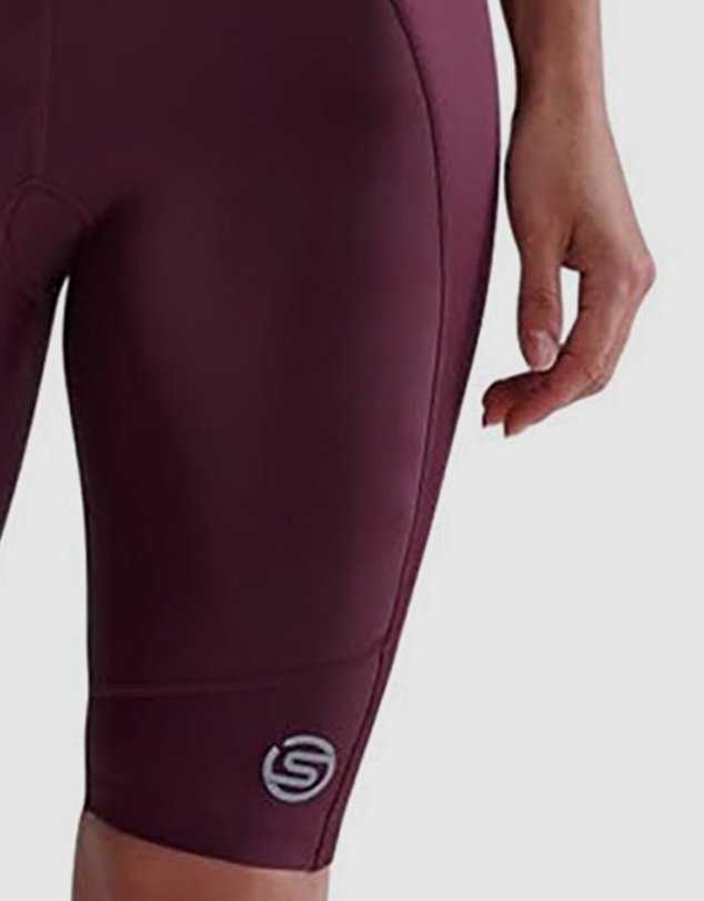 SKINS - SKINS Compression Series-3 Womens Half Tights Activewear Burgundy