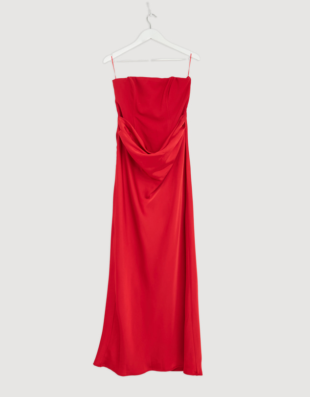 Revibe - Repaired CHANCERY Ayla Corset Drape Maxi Dress - AU 12