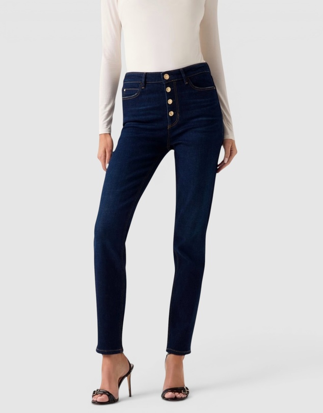 GUESS - High-Rise 1981 Button Skinny Jeans