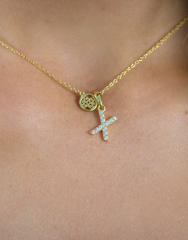 Georgini - Georgini Luxury Letters X Initial Pendant Gold