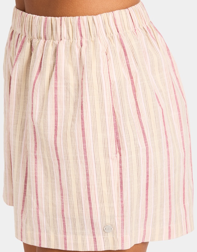 Roxy - Womens Carter Striped Elastic Waist Shorts