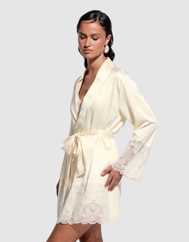 GINIA - Silk Lace Robe