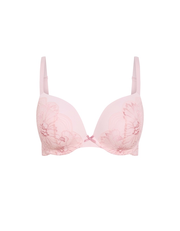 City Chic - Plus size Martine Uplift Bra - pink icing