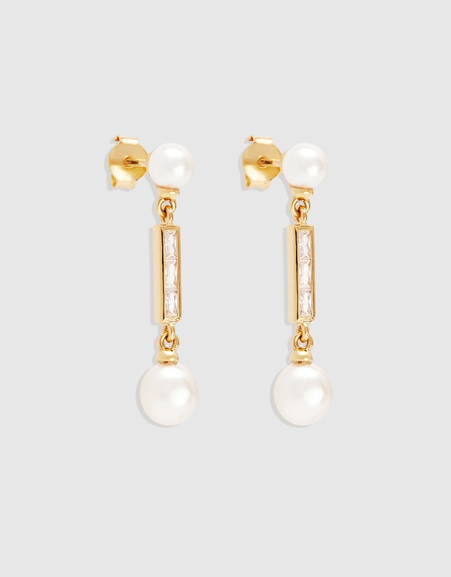 By Charlotte - Breathe Pearl Drop Earrings