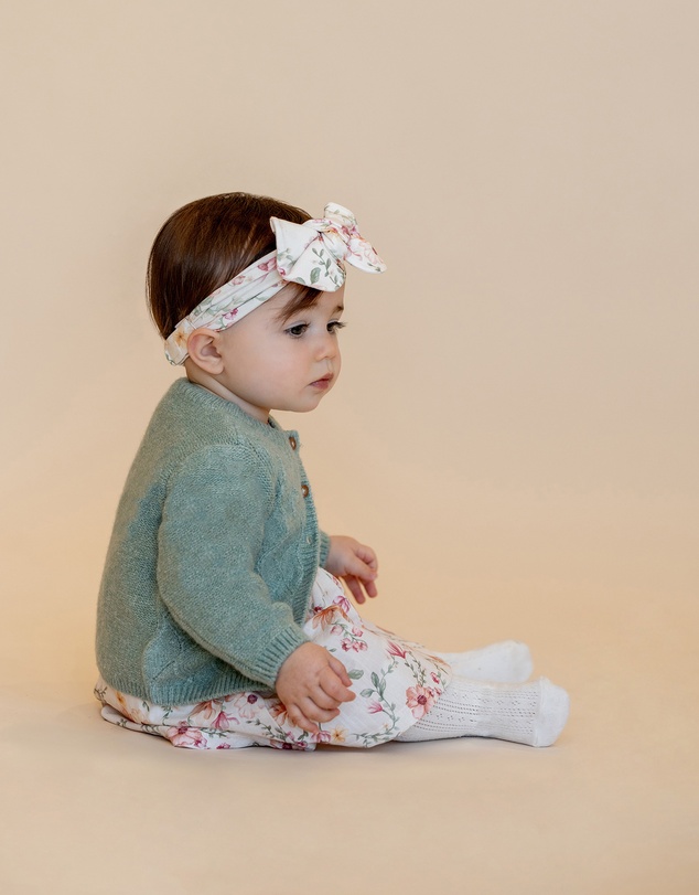 Bebe by Minihaha - Girls Sage Knitted Cardigan 3-7 Yrs