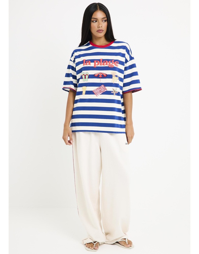 Subtitled - La Plage Stripe Short Sleeve T-Shirt