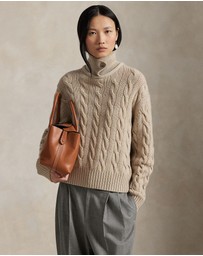 Polo Ralph Lauren - Cable Wool-Cashmere Polo-Collar Sweater