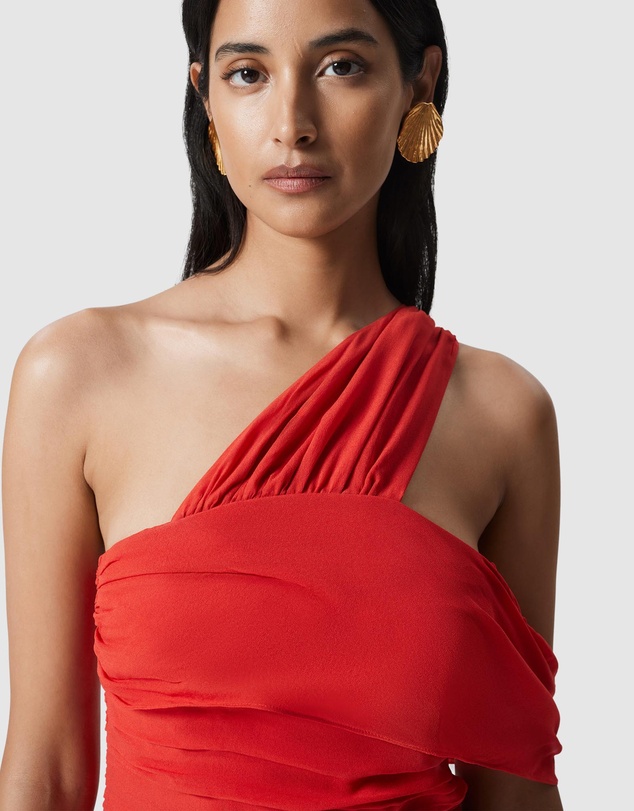 & Other Stories - One-Shoulder Chiffon Maxi Dress