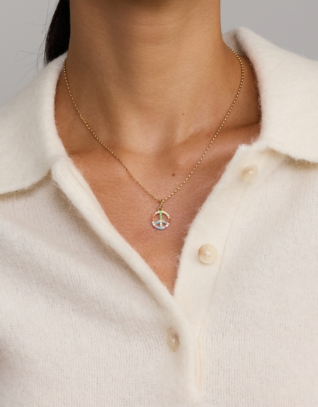 Michael Hill - Peace Pendant in 18Kt Vermeil with Cubic Zirconia