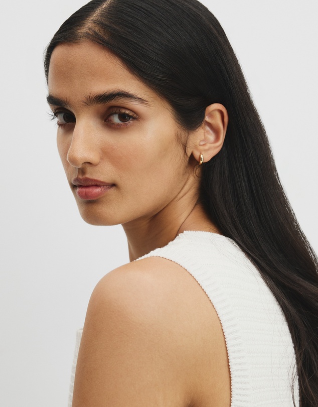 Country Road - Tarnish-resistant Small Slim Hoop