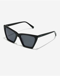 Hawkers Co - Polarized Black Dark Flush Sunglasses for Men and Women UV400