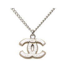 Pre-Loved by Azura Reborn - Pre-Loved Silver Plated Textured CC Pendant Necklace
