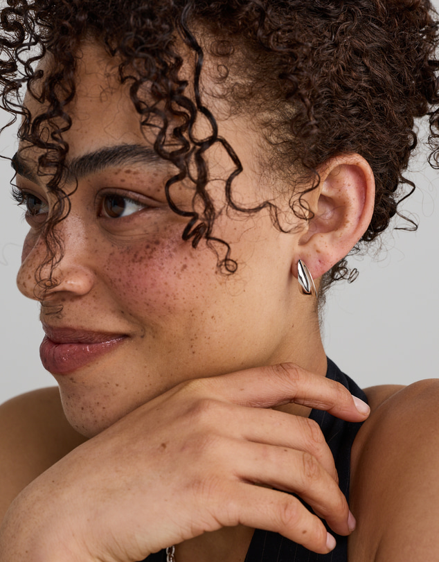 Michael Hill - Organic Shape Stud Earrings in Sterling Silver