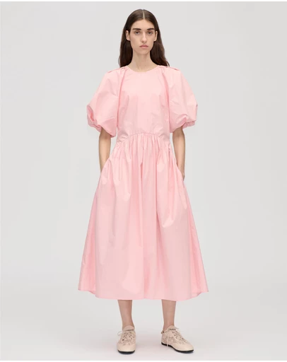 Stine Goya - Gathered Raglan Sleeve Midi Dress