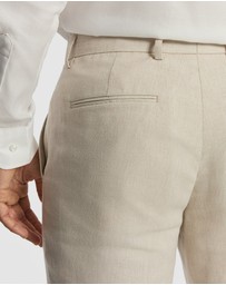 yd. - Carter Stretch Linen Blend Slim Tapered Dress Pant