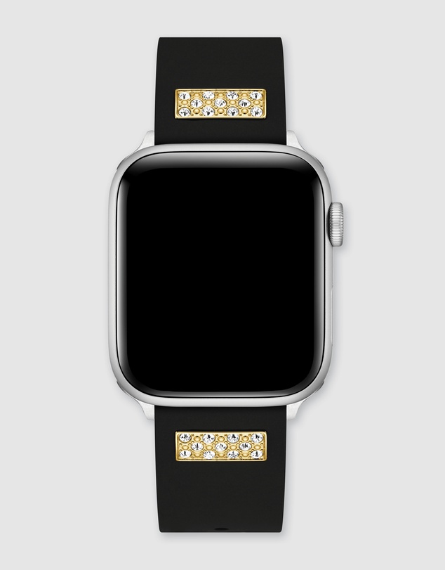 GUESS - Guess Apple Band - Black & Gold Frontier Silicone Stones 42/44/45mm