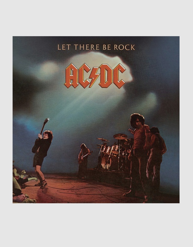 Sony Music - Crosley Record Storage Crate AC/DC Let there Be Rock Vinyl Album Bundle