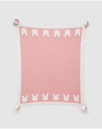 Purebaby - Border Pom Pom Blanket-Babies