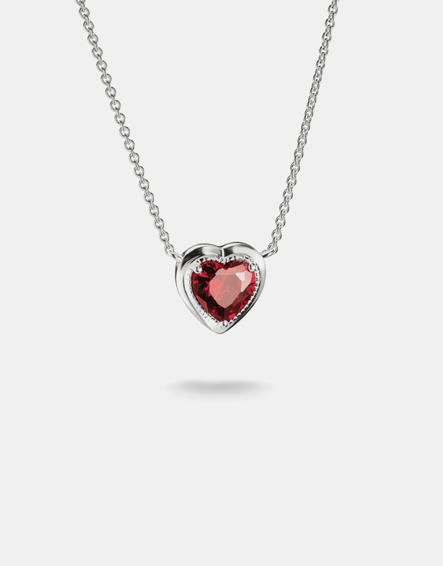 THOMAS SABO - THOMAS SABO Necklace with Red Heart Stone Silver