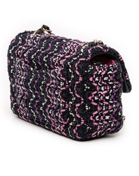 Pre-Loved by Azura Reborn - Pre-Loved Mini Rectangular Classic Multicolor Cotton Stitched Single Flap