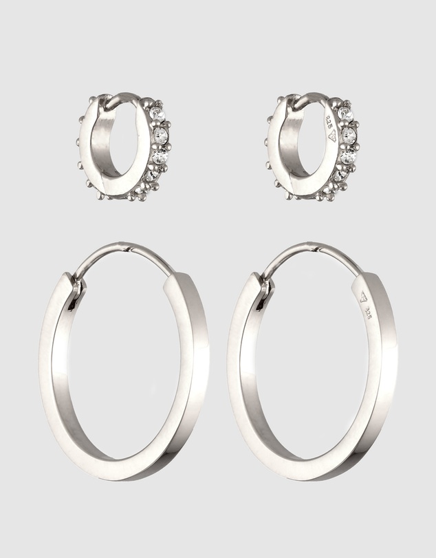 Elli Jewelry - Earrings Set Crystal 925 Sterling Silver