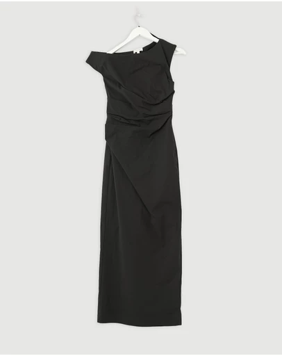 Revibe - Repaired Shona Joy Campbell Off Shoulder Maxi Dress - AU 8