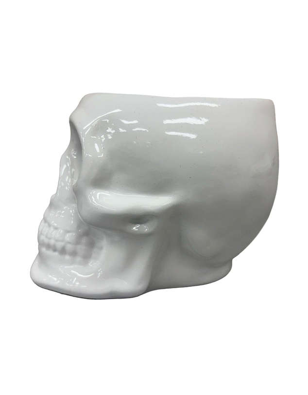 Urban Attitude - Urban Attitude Skull Statue - Matte White