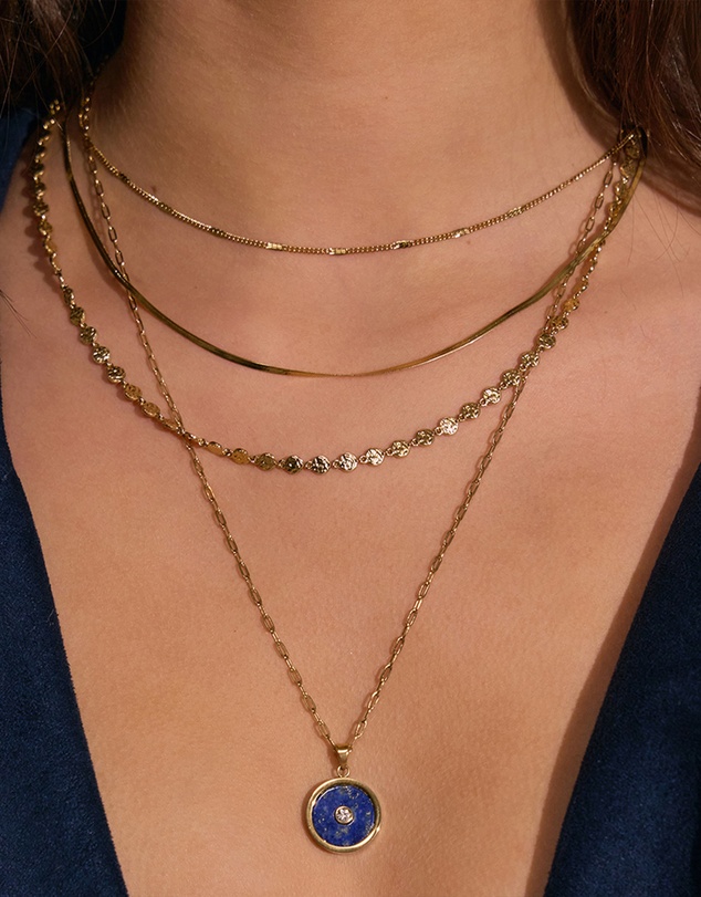 Arms Of Eve - Koda Gold Necklace - Lapis