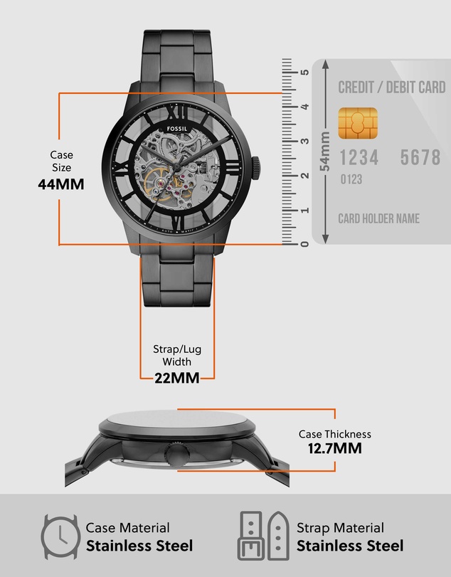 Fossil - Townsman Gun-Metal Automatic Watch