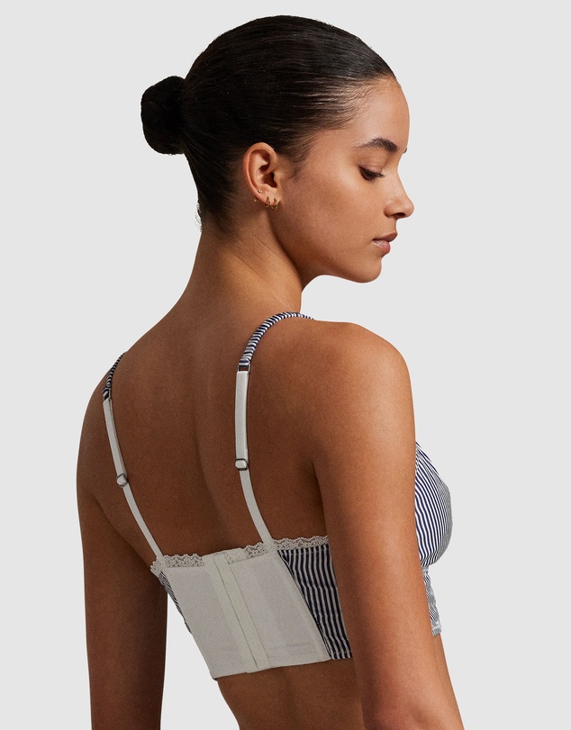 Polo Ralph Lauren - Shirting Stripes Cotton Bustier Longline Bralette