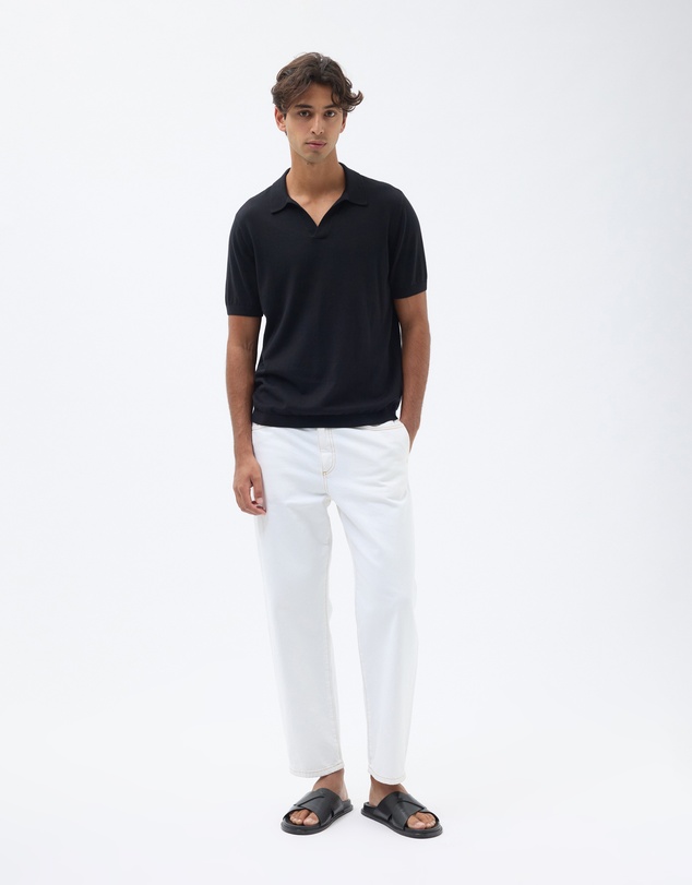 AERE - Cotton Cashmere Blend Relaxed Polo