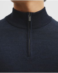 Country Road - Australian Merino Long Sleeve Vam Half Zip Knit