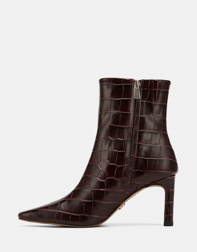 Wittner - Nina Croc Embossed Leather Ankle Boots