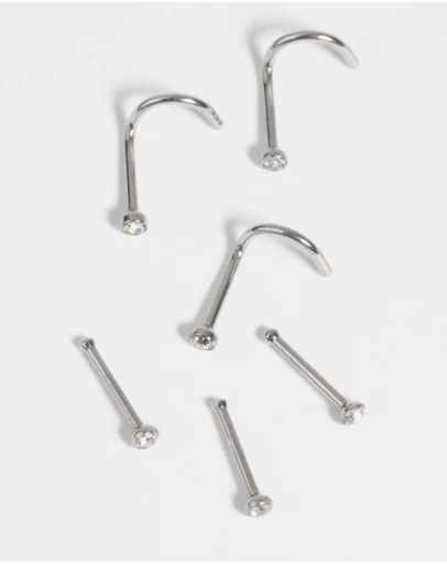 Lovisa - Surgical Steel Nose Studs with Diamantes