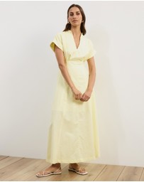 Atmos&Here - Jaci Linen Blend A-Line Shift Midi Dress