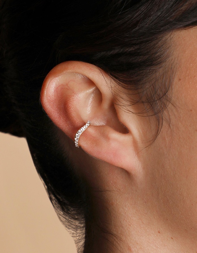 Astrid & Miyu - Wave Crystal Ear Cuff
