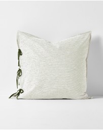 Aura Home - Chambray Mini Stripe European Pillowcase