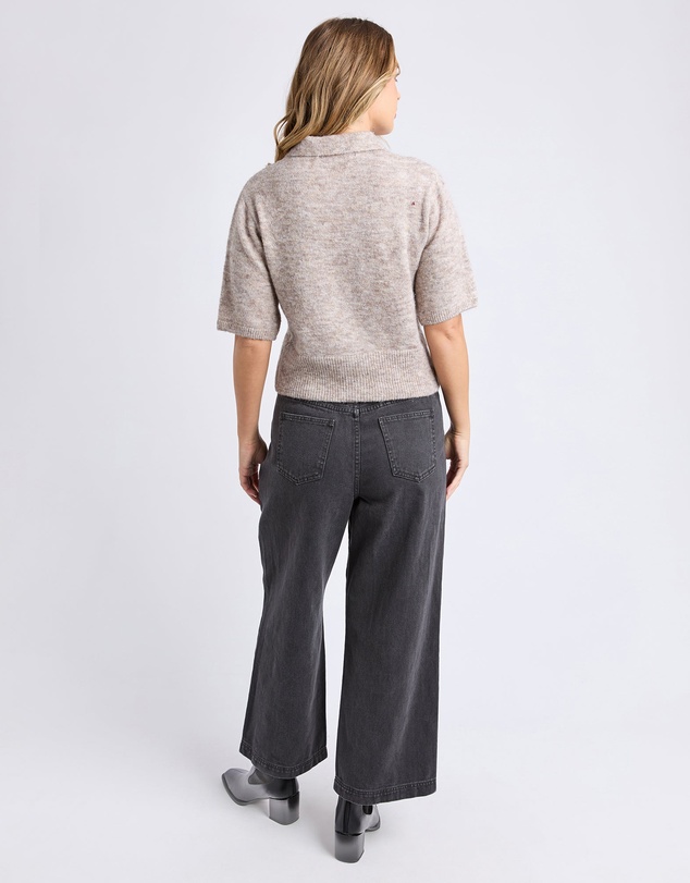 Foxwood - Fernie Button Knit Oatmeal