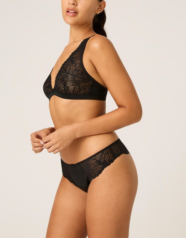 Modibodi - Camille Period Thong Light Absorbency Noir Black