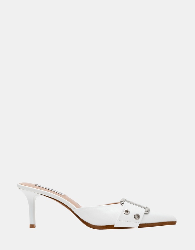 Steve Madden - Hiatus White Crinkle Patent Heels