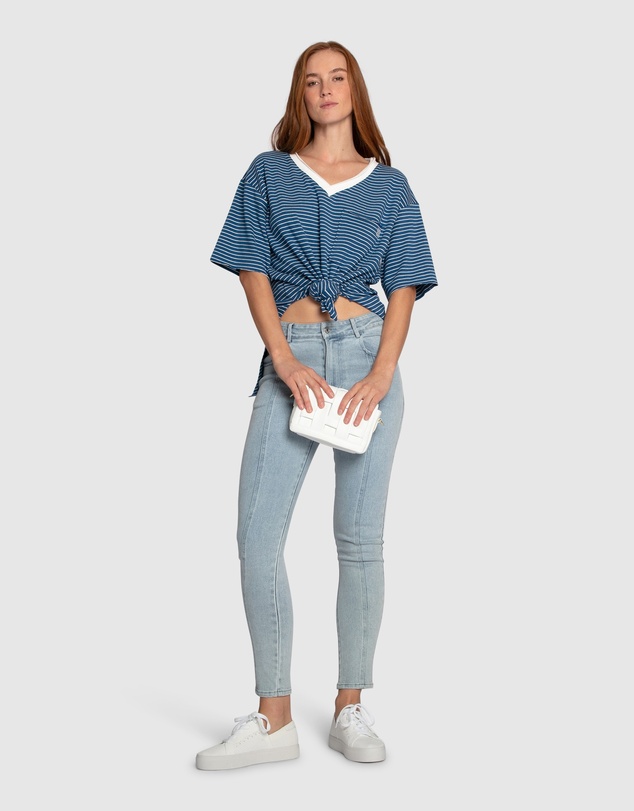 Belle & Bloom - Brave Soul Oversized Striped T-Shirt